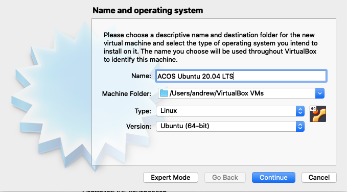 VirtualBox New Ubuntu
